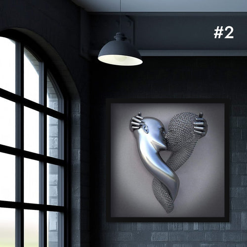 BowLift | Figure statue of metal Art Wall decoration