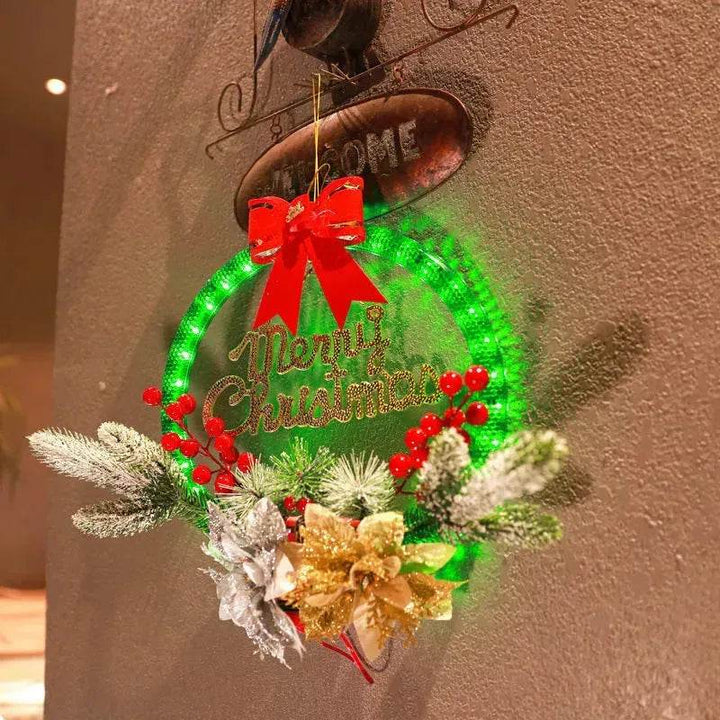 BowLift | Christmas Luminous LED Light Garland Door Hanging wreaths Decorations