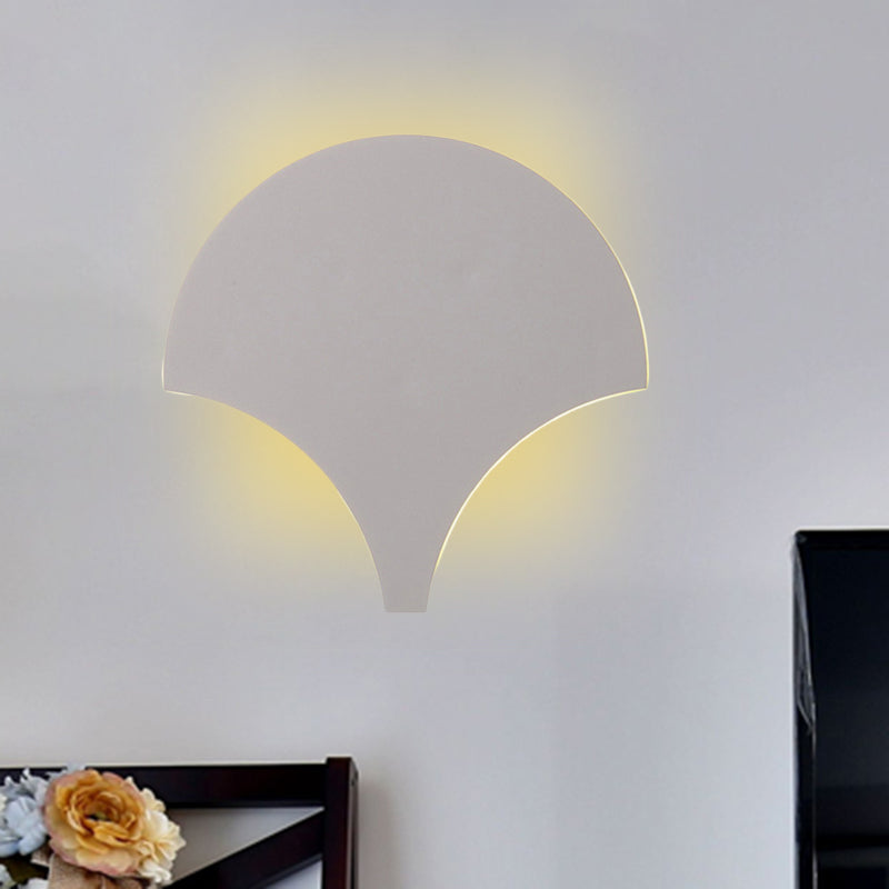 BowLift | Modern Antique Fan-Shaped Wall Lamp Metal Gray LED Wall Light for Bedroom Bathroom