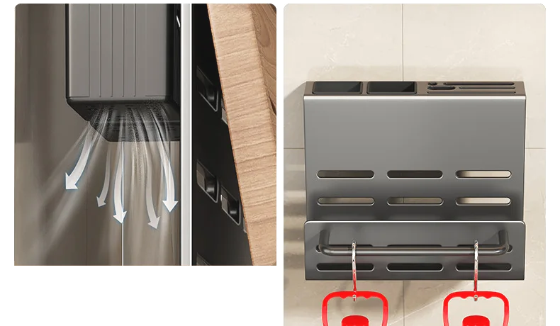 ChefSpace Wall-mounted Knife Holder with Cutting Board Storage – Stainless Steel Bowlift