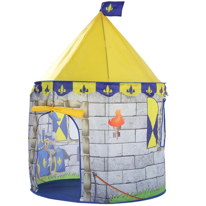 BowLift | Knight play tent for children with castle design and carrying bag