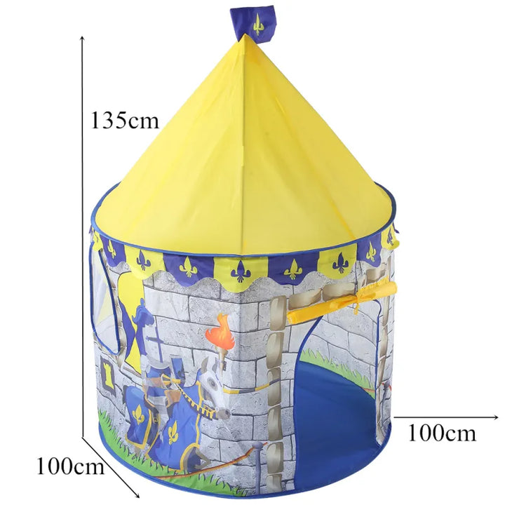 BowLift | Knight play tent for children with castle design and carrying bag