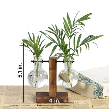 BowLift | Wooden Frame Hydroponic Plant Vase
