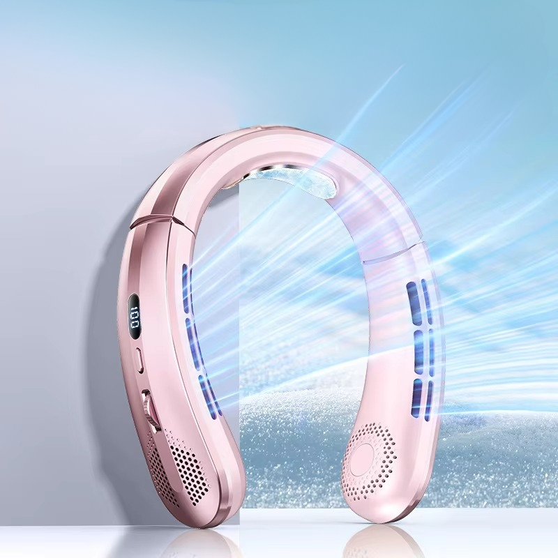 BowLift | Portable Neck Air Conditioner Cooling Fan Rechargeable Leafless Personal Wearable