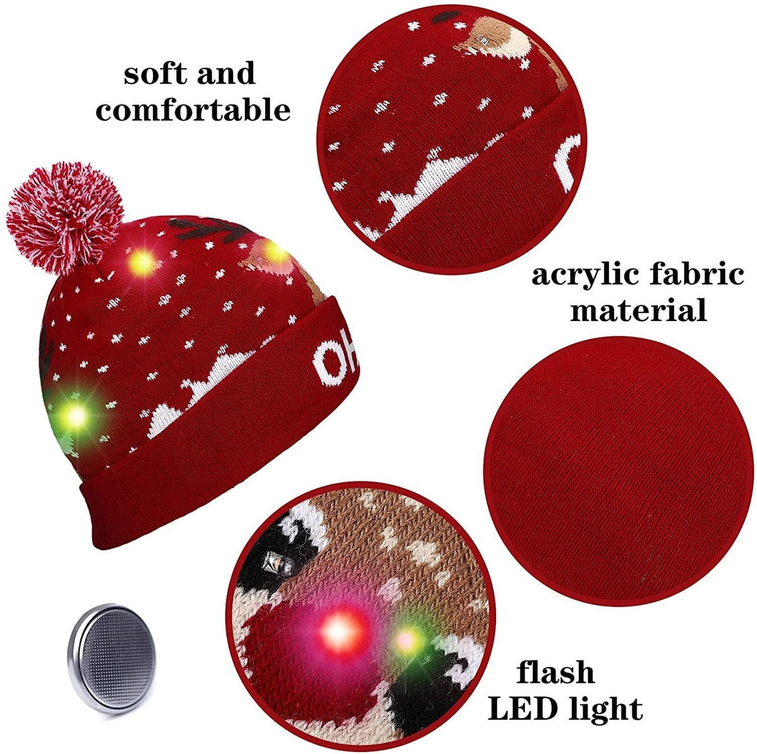 BowLift | 🎅LED Christmas Knitted Hats Light up Xmas Beanie