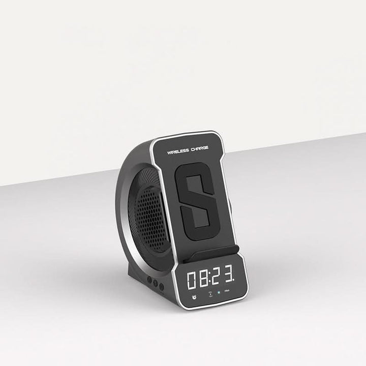 BowLift | BRYN - Alarm clock with portable speaker and wireless charger