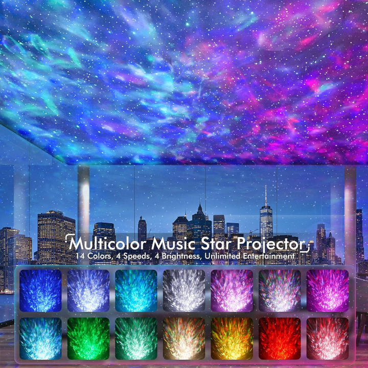 BowLift | 4 In 1 Star and Galaxy Projector with Bluetooth Speaker