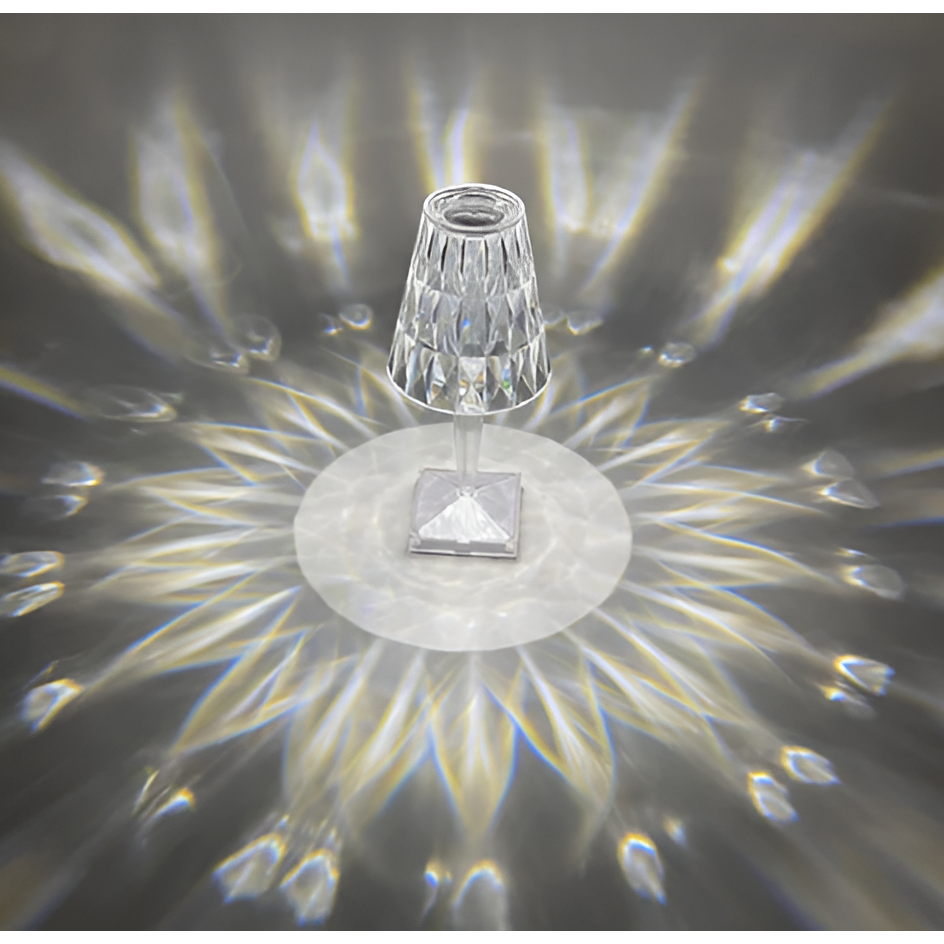 Diamond Glow - Wireless USB Crystal Shine Nightstand Lamp | Bowlift