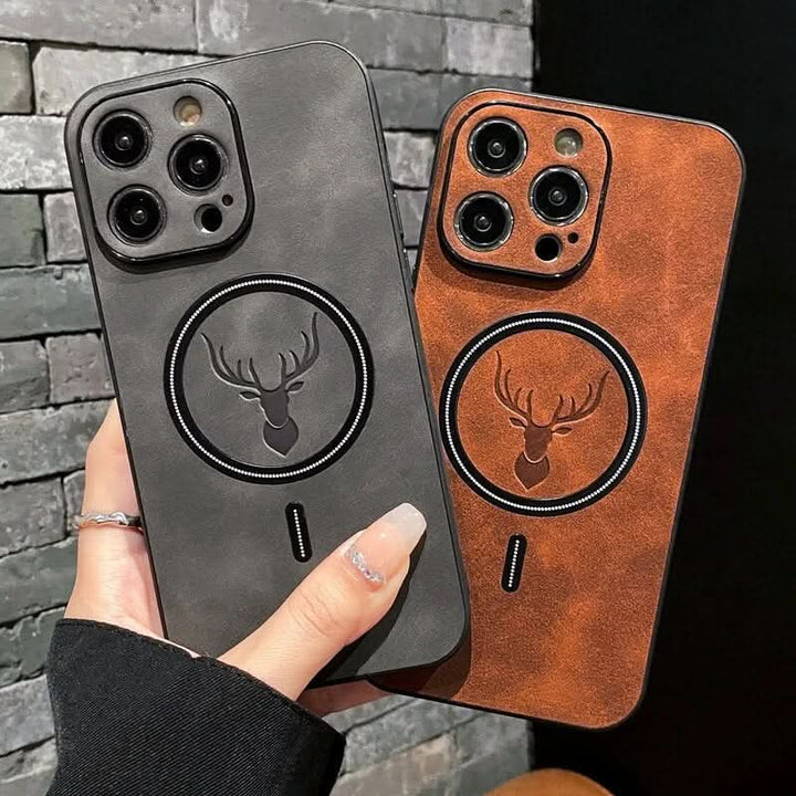 BowLift | Deer Leather iPhone Case MagSafe Wireless Charging