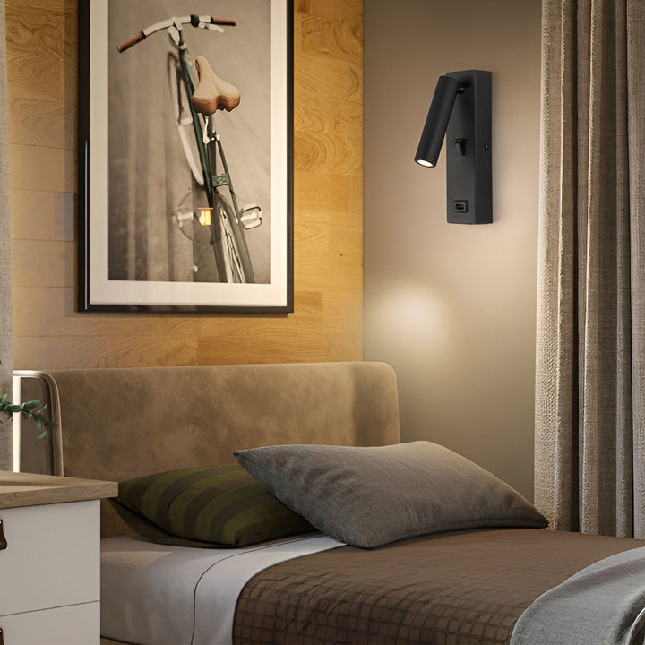 BowLift | ArtiLicht Luxury Wall Lamp with Adjustable LED and USB Charging Port