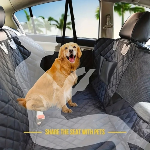BowLift | Dog Car Seat with Hard Bottom & Back Seat Extender for Travel | Car Seat Protection for Large Dogs
