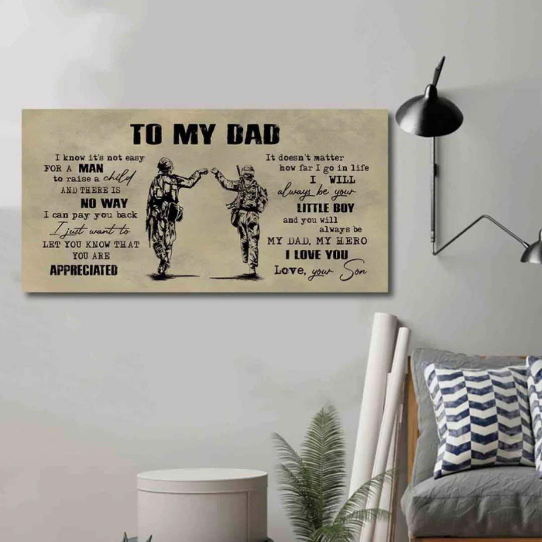 Personalized Father And Son Canvas Print | Bowlift