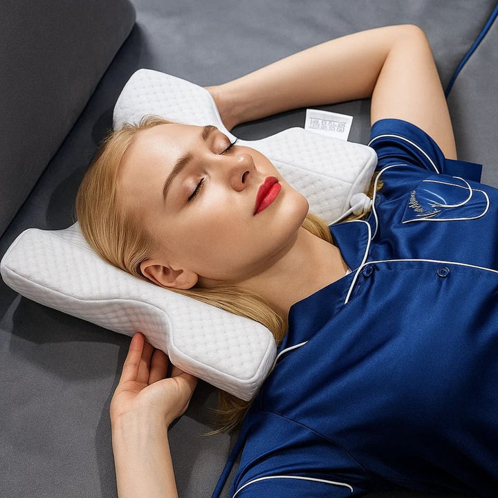 Spine Relief & Posture Alignment – Contour Memory Foam – Pain-Free Deep Sleep Support Bowlift