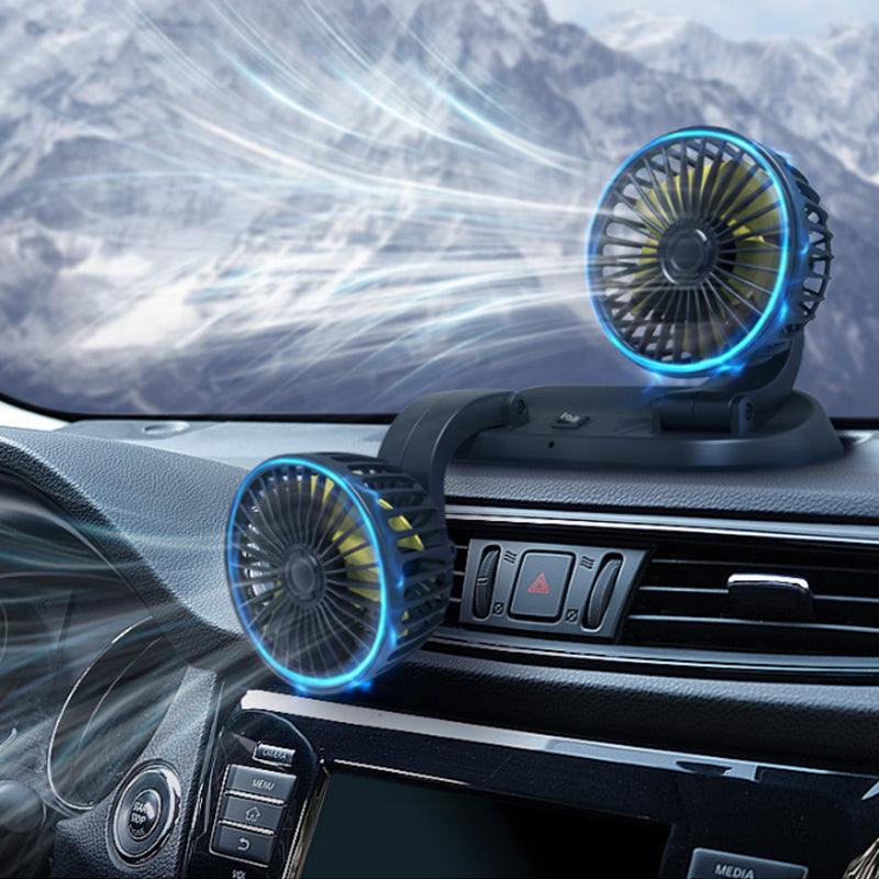 BowLift | Dual Head Car Auto Cooling Air Circulator Fan