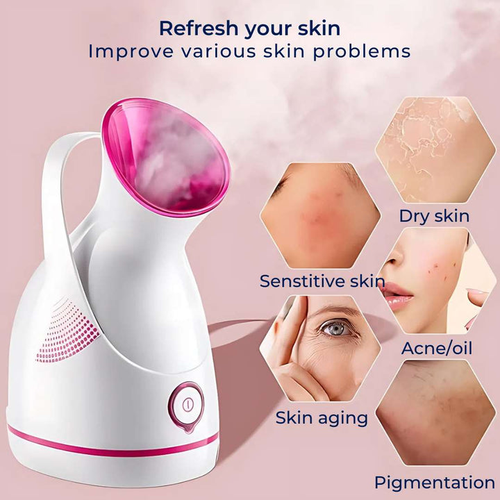 PureGlow | Professional Facial Steamer – Deeply Hydrates, Opens Pores, Boosts Circulation & Soothes Skin – Face Humidifier & Detox Tool Bowlift