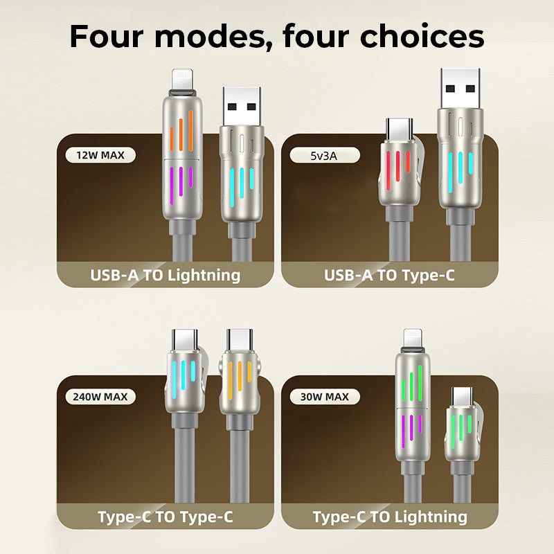 BowLift | 240W 4-in-1 USB C Cable