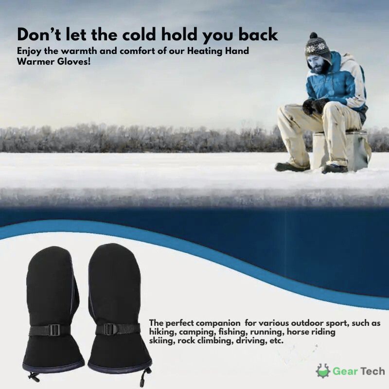BowLift | Electric Heating Hand Warmer Gloves | Dual-Sided Heating, Waterproof & USB Rechargeable for Skiing, Hiking, Mitten & Daily Use
