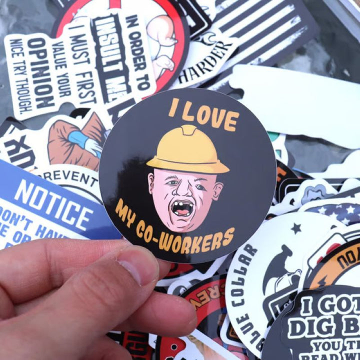 BowLift | 150 Pcs blue collar funny stickers‍️