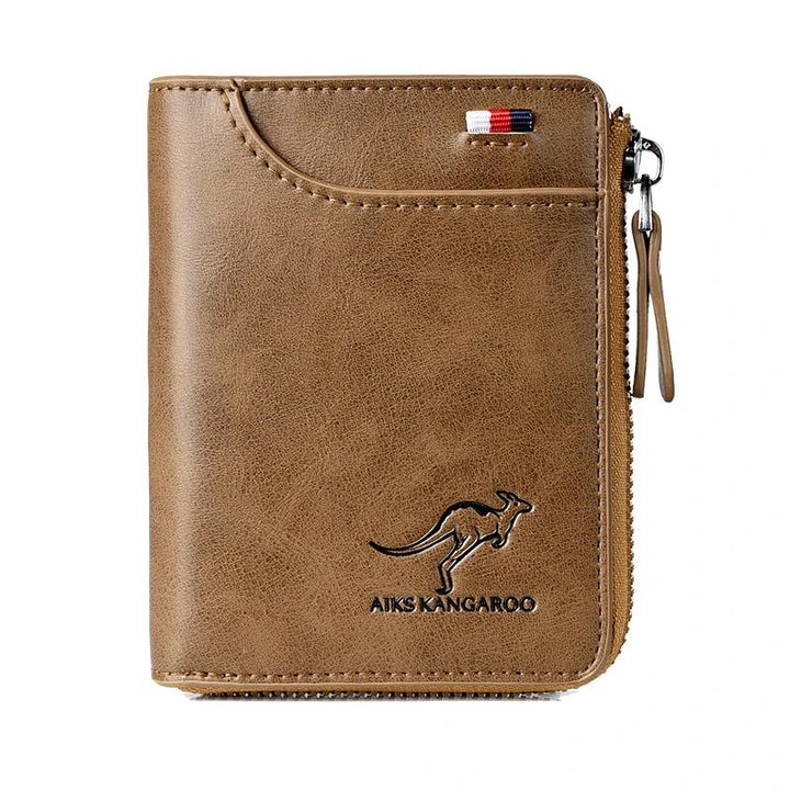 BowLift | Men Wallet Zipper Genuine Leather Purse ( RFID PROTECTED )