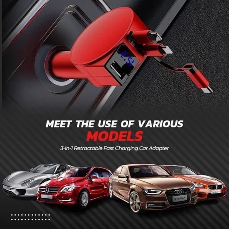 BowLift | 3-in-1 Fast Car Charger