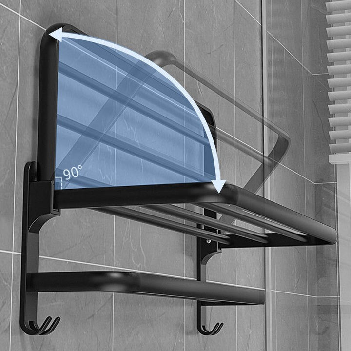 BowLift | Easy Organizer Bathroom Aluminum Foldable Towel Rack