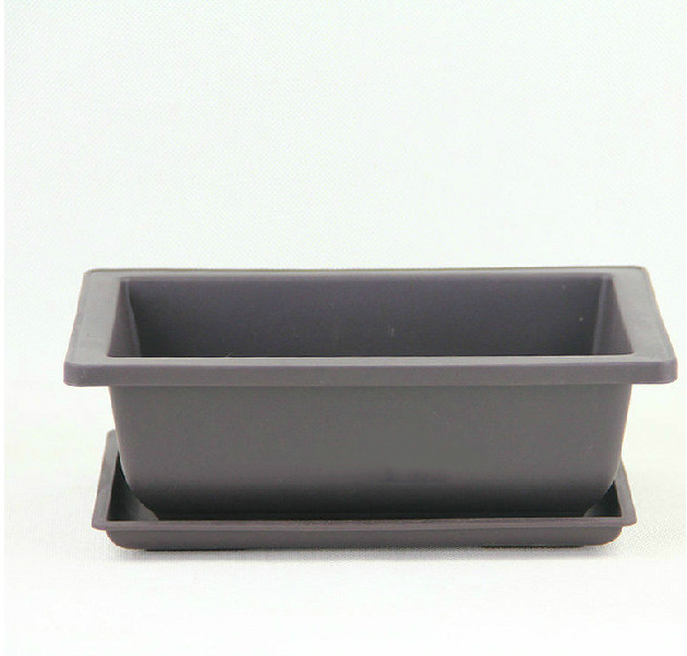 BowLift | Rectangular Flower Planter with Saucer for Balcony