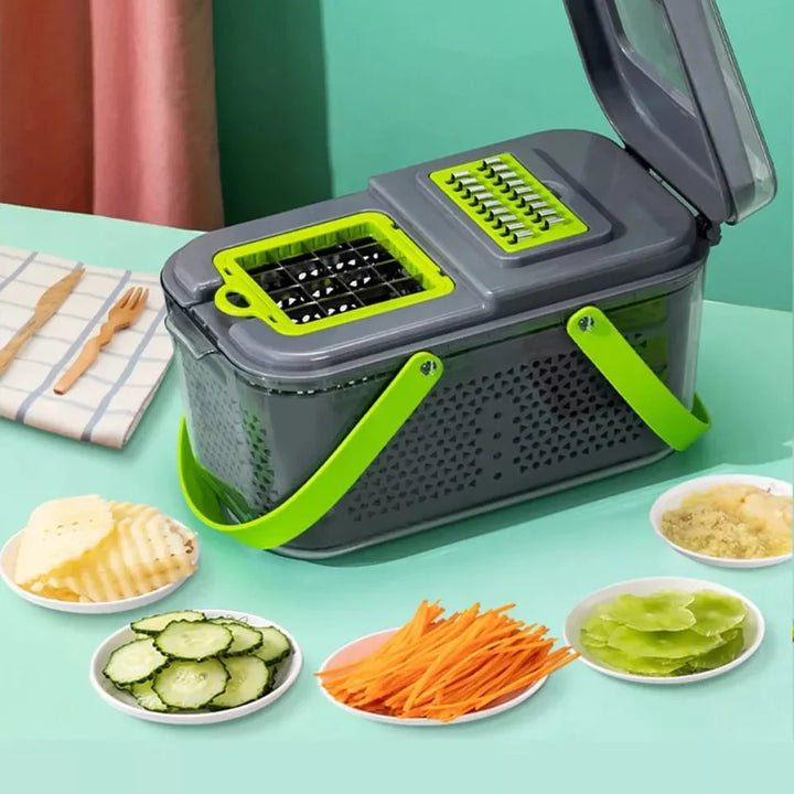 Vegetable Chopper Colander Basket Cutter Bowlift