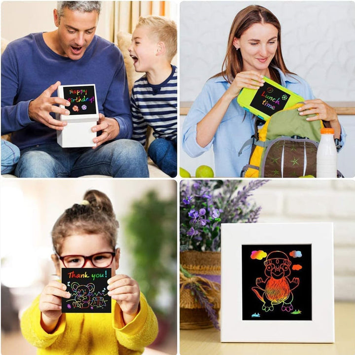 BowLift | 【100 sheets/1 set】DIY Rainbow Magic Scratch Paper Art Set