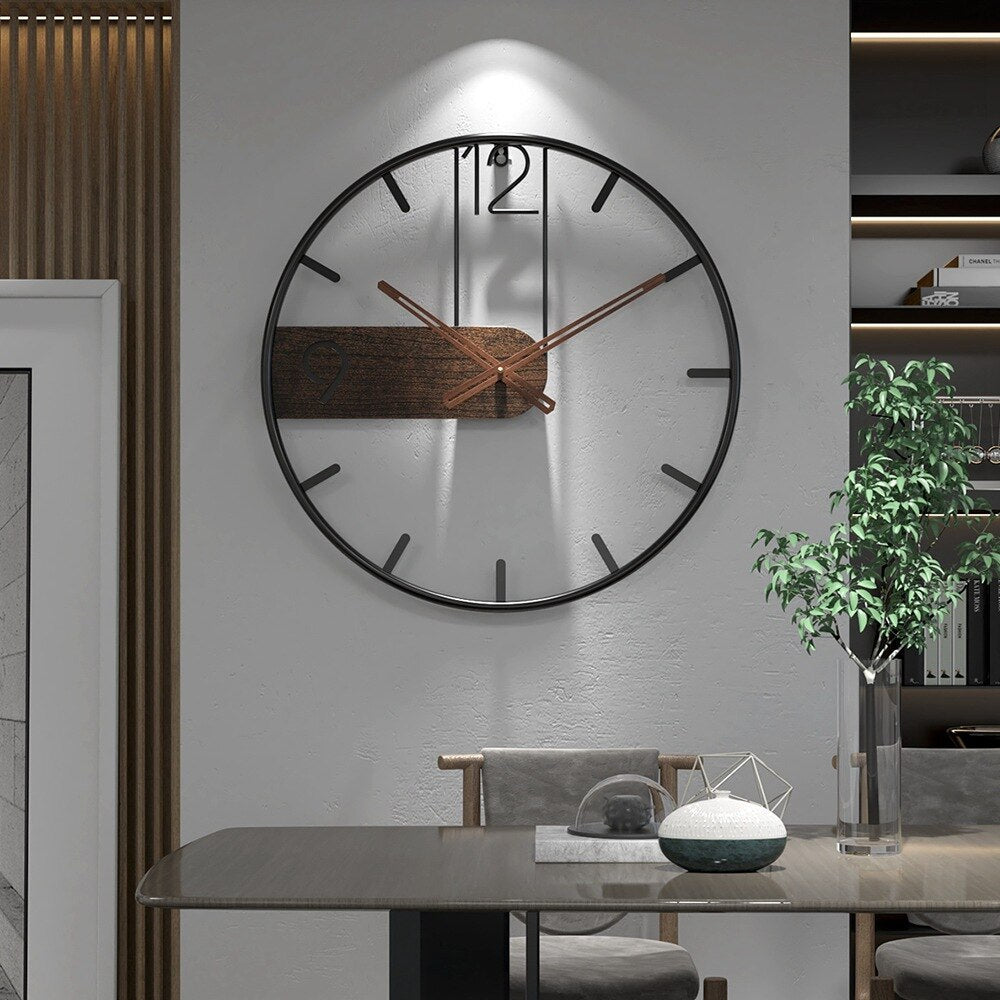 BowLift | RusticTick - Steel and Walnut Wall Clock