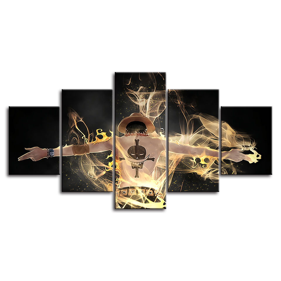 Skullman Fire 5 Piece - Canvas Wall Art Painting | Bowlift