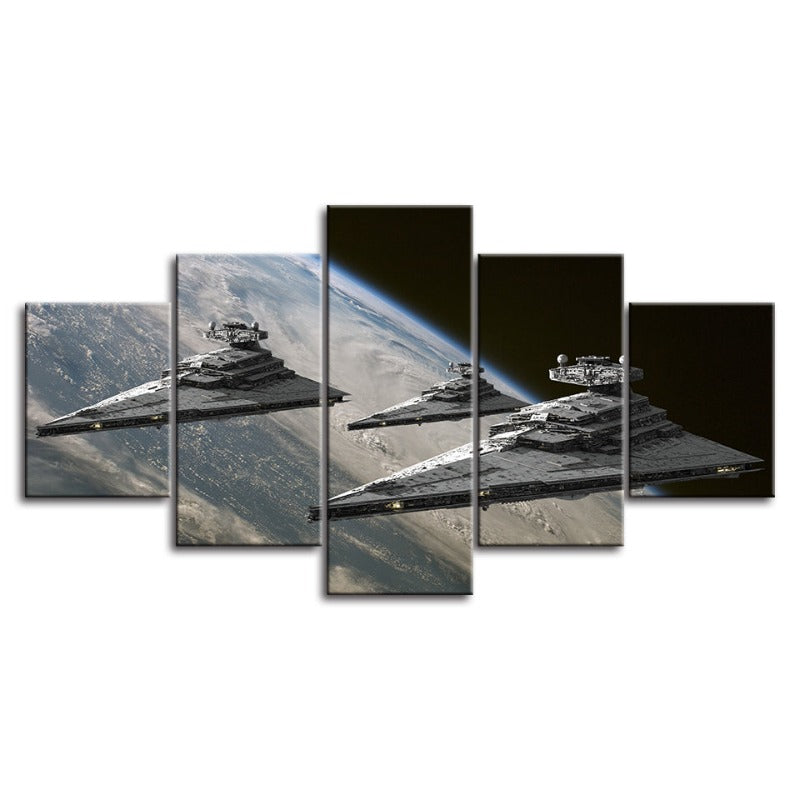 5 Piece Amazing View From Space - Canvas Wall Art Painting | Bowlift