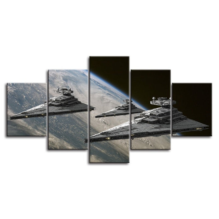 5 Piece Amazing View From Space - Canvas Wall Art Painting | Bowlift
