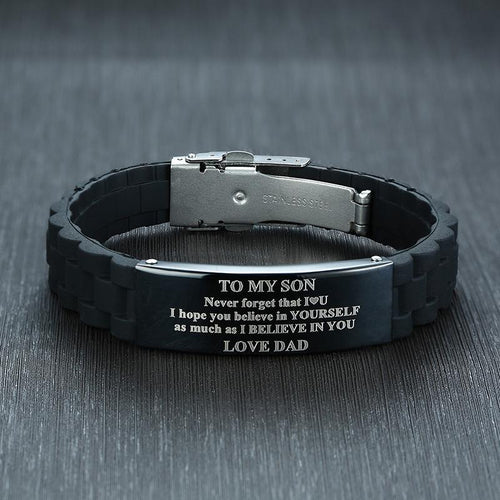 BowLift | Silicone bracelet with stainless steel plate