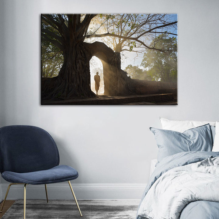 Lone Man Nature - Canvas Wall Art Painting | Bowlift