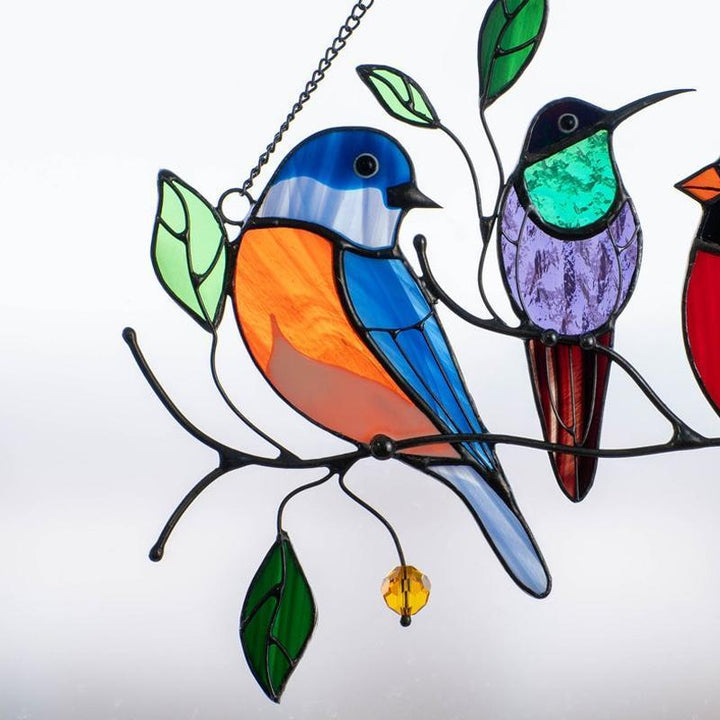 Birds Stained Glass Window Hangings 🐦 | Bowlift