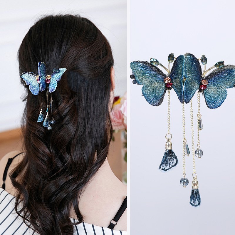 BowLift | Temperament Butterfly Rhinestone Tassel Hair Clip