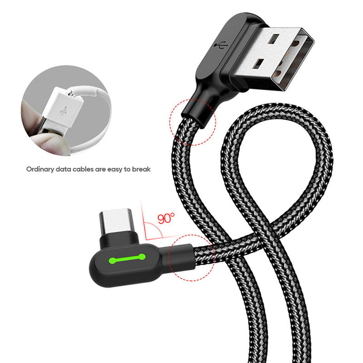 BowLift | L-Shaped Nylon Knitting Data Cable Suitable for iPhone