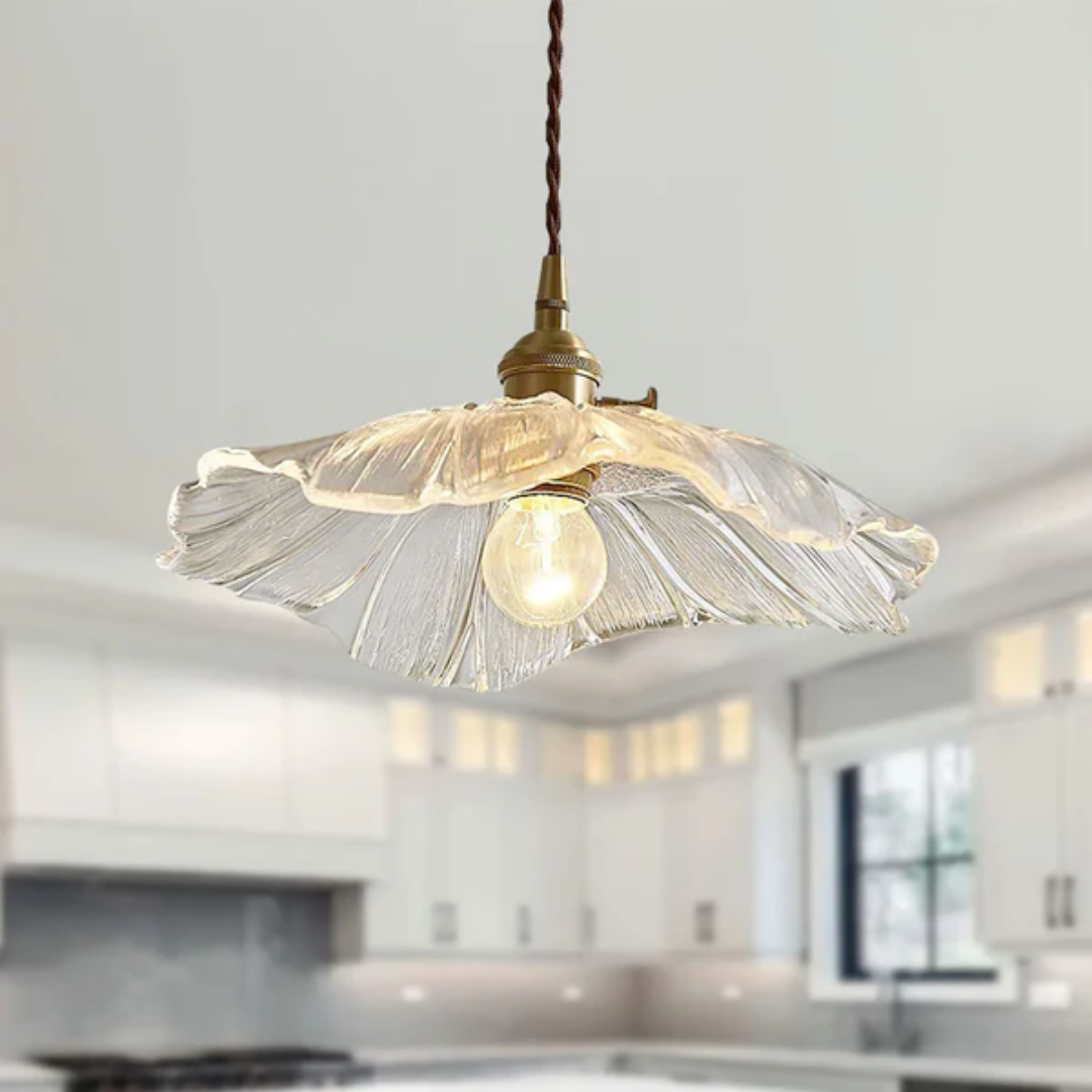 BowLift | Retro Lotus Glass Pendant Lamp