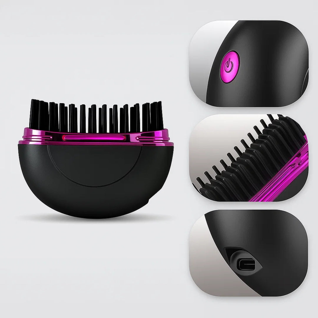 Fast Heat Up – Mini Comb Design – Frizz-Free Finish – Quick Touch-Ups for Travel & Daily Use Bowlift