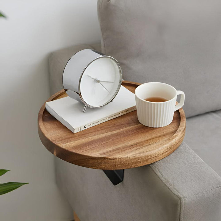 BowLift | Sofa Armrest Walnut Tray