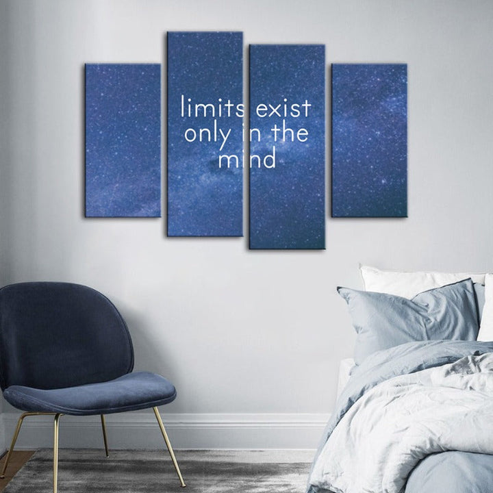 4 Piece Galaxy Motivation - Canvas Wall Art Painting | Bowlift