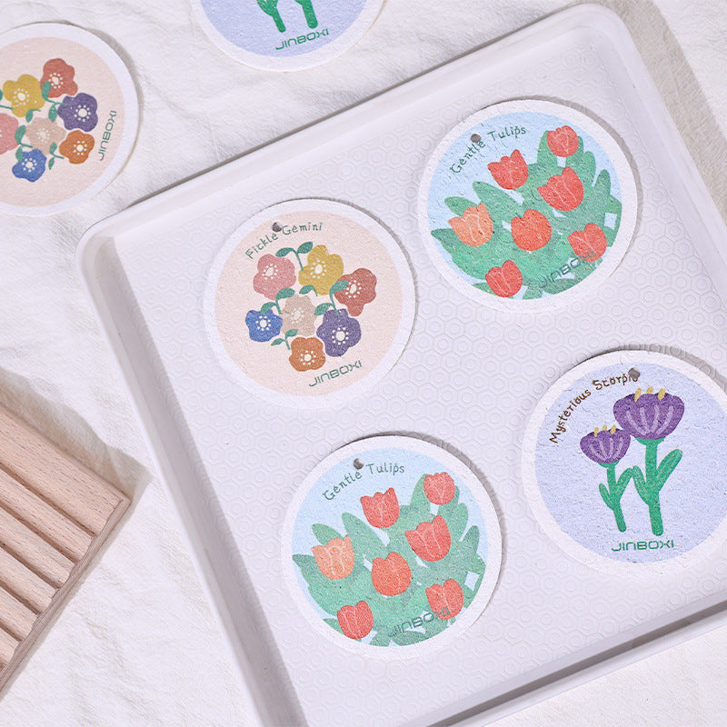 Kitchen Flower Print Wood Pulp Cotton Cloth | Bowlift