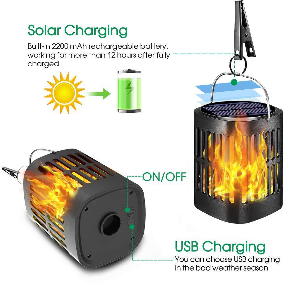 BowLift | Solar LED Flame Lantern – Decorative Outdoor Lighting for Garden and Terrace with Hanging Possibility