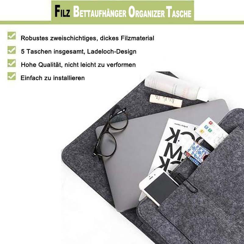 BowLift | Felt Bed Hanging Organizer Bag for Bed Sofa Desk