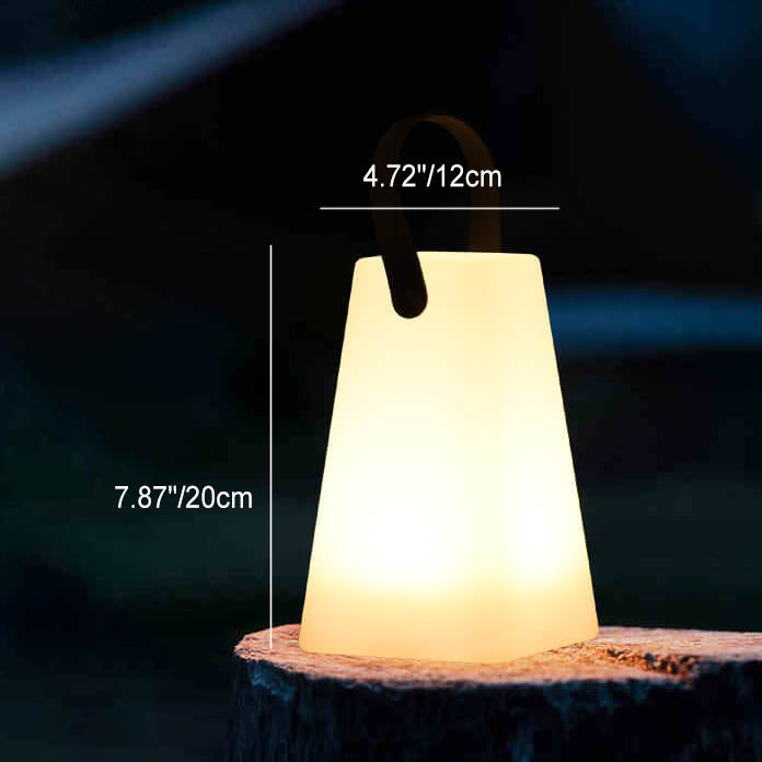 Modern Simplicity Plastic Round Square Hand LED Table Lamp For Outdoor Patio | Bowlift