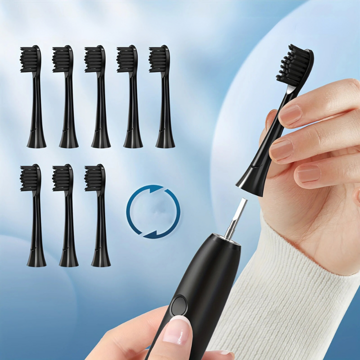 BowLift | Sonic Toothbrush Zahnoa | Ultrasonic Cleaning | Whisper Quiet & Rechargeable | 8 Replacement Brushes