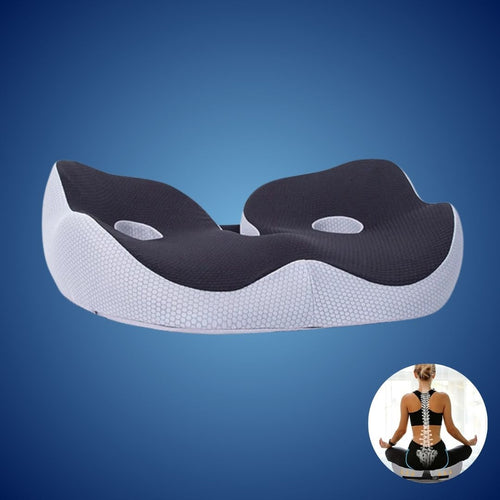 SitSmart Adjustable Memory Foam Sit Bone Relief | Seat Cushion for Tailbone Pressure Pain - Posture Support in Office Chairs Bowlift