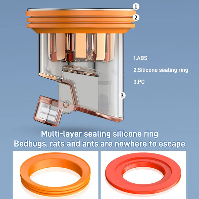 Universal double deodorant floor drain core | Bowlift