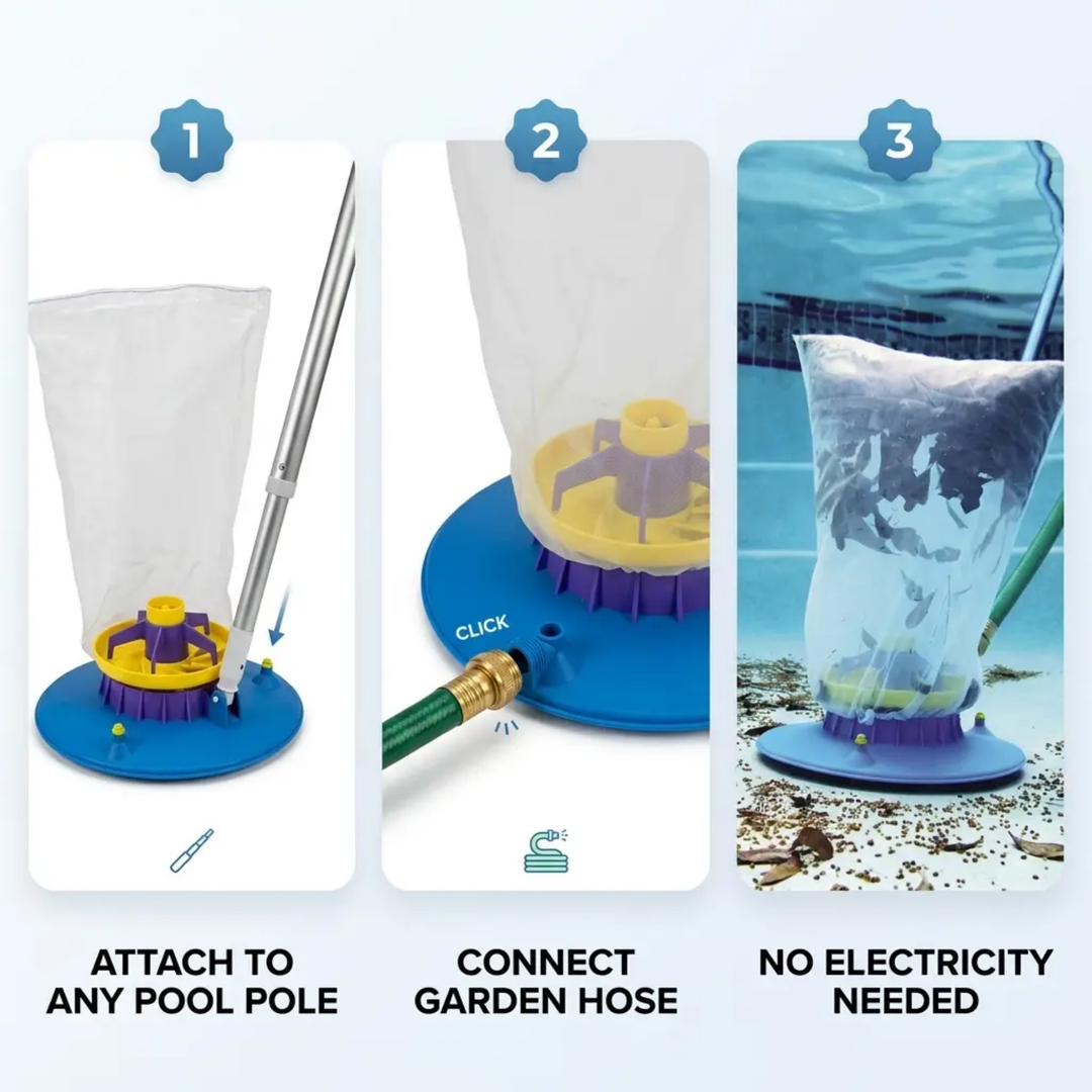 BowLift | Large Pool Leaf Vacuum | Powerful Suction, Easy Maneuverability & Ideal for Inground and Above Ground Swimming Pools