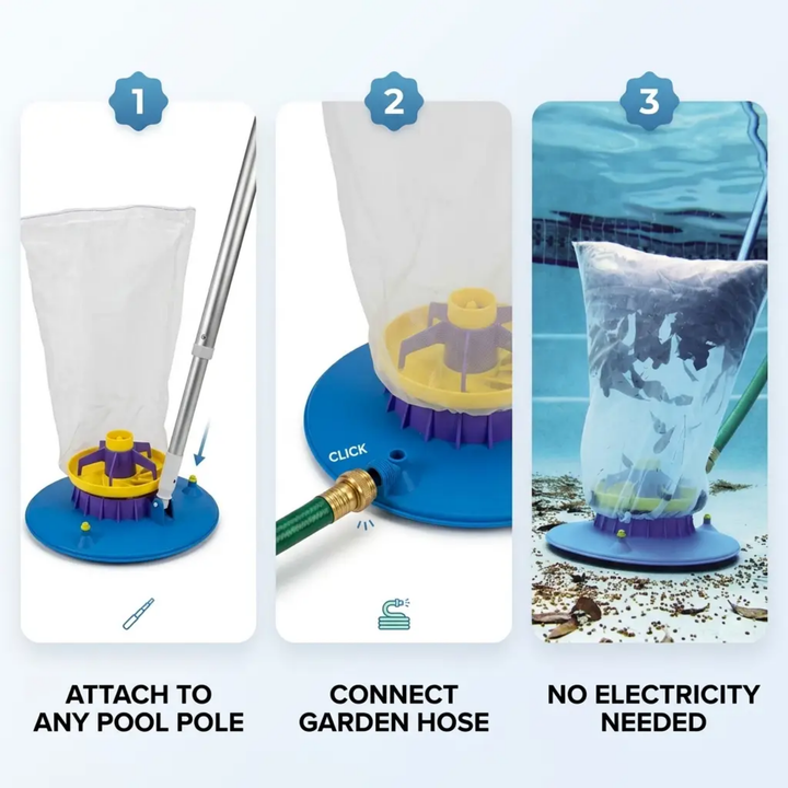 BowLift | Large Pool Leaf Vacuum | Powerful Suction, Easy Maneuverability & Ideal for Inground and Above Ground Swimming Pools